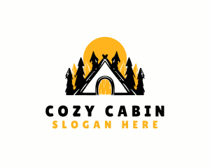 Cabin - Outdoor Cabin Camp logo design