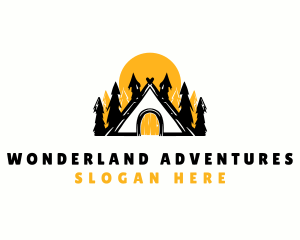 Outdoor Cabin Camp logo design