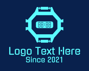 Timer - Futuristic Countdown Clock logo design