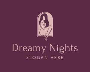 Sleepwear - Nude Woman Lingerie logo design