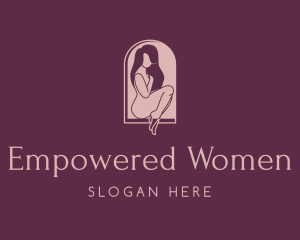 Nude Woman Lingerie logo design