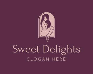 Nude Woman Lingerie logo design