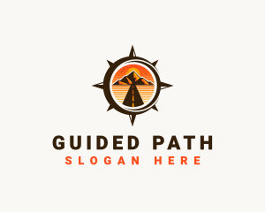 Mountain Path Compass logo design