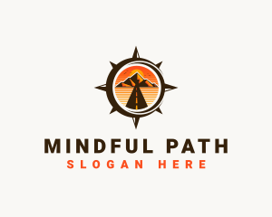 Mountain Path Compass logo design