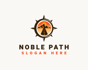 Mountain Path Compass logo design