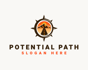 Mountain Path Compass logo design