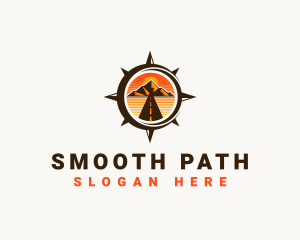 Mountain Path Compass logo design