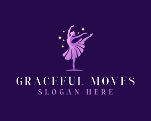 Choreography - Performer Female Ballerina logo design