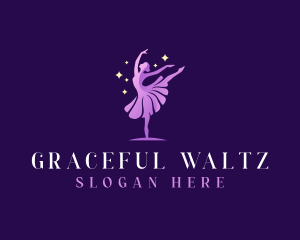 Waltz - Performer Female Ballerina logo design