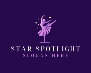 Performer Female Ballerina logo design