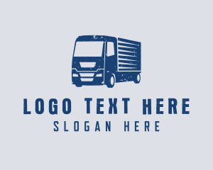 Blue - Freight Cargo Trucker logo design