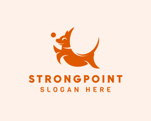 Vet - Orange Puppy Dog logo design