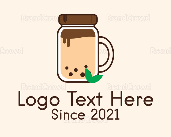 Mason Jar Milk Tea Logo