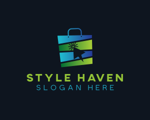 Retailer - Market Online Shopping Bag logo design