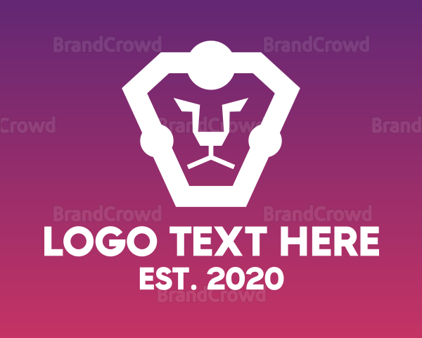 Industrial Hexagon Lion Logo