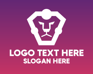 Industrial Hexagon Lion Logo