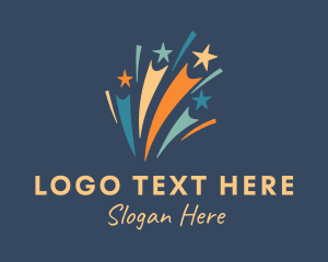 Colorful - Color Stars Fireworks logo design