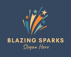 Pyrotechnics - Color Stars Fireworks logo design