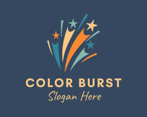 Color Stars Fireworks logo design