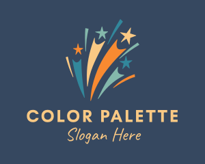 Color Stars Fireworks logo design