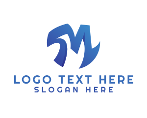 Merchandise - Gradient Professional Letter M logo design