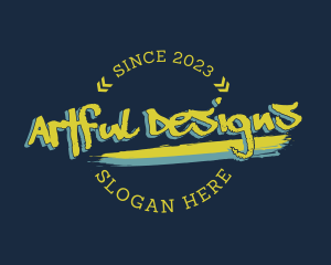 Graffiti Badge Wordmark logo design