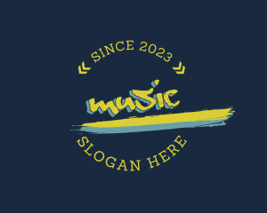 Hiphop - Graffiti Badge Wordmark logo design