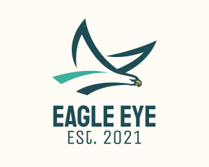 Green Eagle Flying logo design