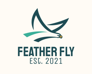 Green Eagle Flying logo design