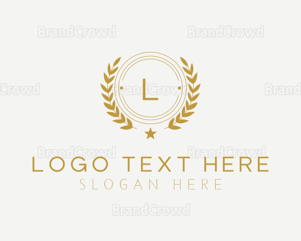 Elegant Wreath Badge Logo