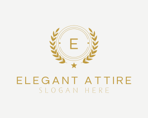 Elegant Wreath Badge logo design