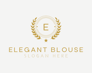 Elegant Wreath Badge logo design