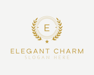 Elegant Wreath Badge logo design