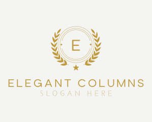 Elegant Wreath Badge logo design