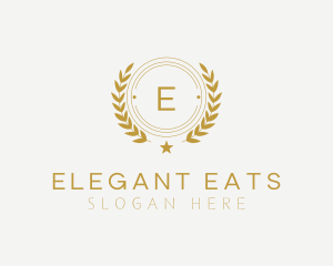 Elegant Wreath Badge logo design