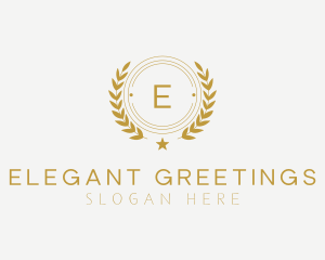 Elegant Wreath Badge logo design