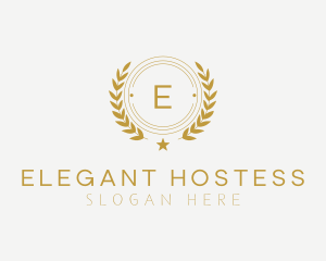 Elegant Wreath Badge logo design