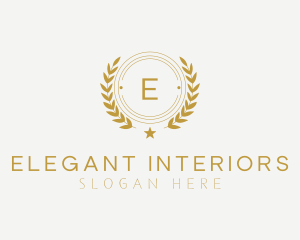 Elegant Wreath Badge logo design