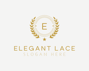 Elegant Wreath Badge logo design