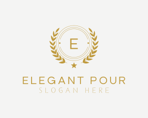 Elegant Wreath Badge logo design