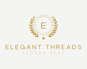 Elegant Wreath Badge logo design