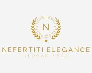 Elegant Wreath Badge logo design