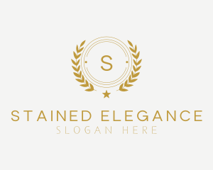 Elegant Wreath Badge logo design