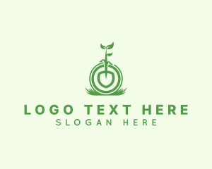 Landscaping - Gardening Shovel Plant logo design