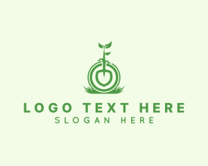 Topiary - Gardening Shovel Plant logo design