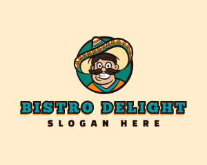 Mexican Mustache Hat logo design