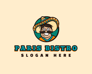 Mexican Mustache Hat logo design