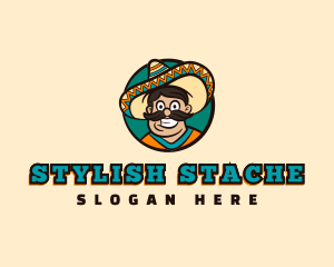 Mexican Mustache Hat logo design