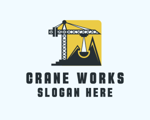 Crane - Crane Equipment  Construction logo design