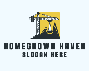 Crane - Crane Equipment  Construction logo design